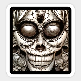 Black And White Sugar Skull 2 Muerto Sticker